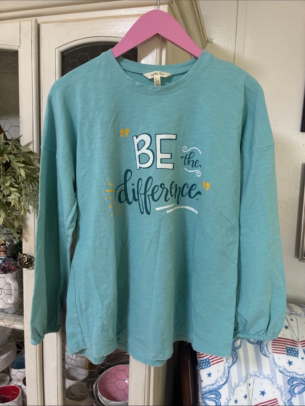 Matilda Jane Light Teal "Be the Difference" Long Sleeve Tee